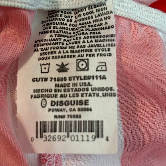 Pirate red white stripe Polyester  Pants Disguise NWOT - Picture 5 of 6